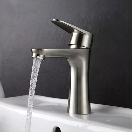 Basin Faucet, Brushed Stainless Steel, Fittings, Fixing Kit, MP005 Bathroom Faucets Default Title Alessandro Design