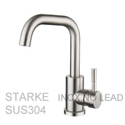 Basin Mixer, SUS304 Stainless Steel, Satin Finish, MP007