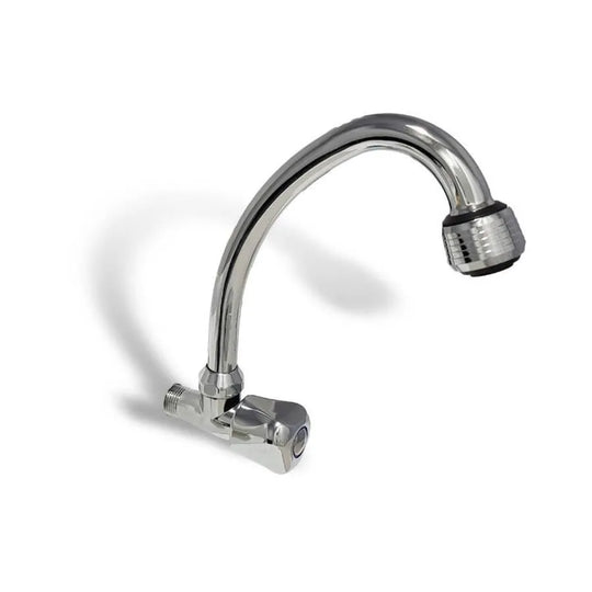 Cold Water Wall Faucet with Rotating Spout Silver Alloy Bathroom Faucets Default Title Alessandro Design