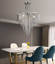 Baylor Crystal Chandelier 4x E27 Diameter 44cm Silver 
