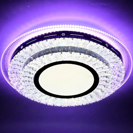 LED chandelier with Miralux Krysola remote control, 96W, cold/hot/RGB light, black, black