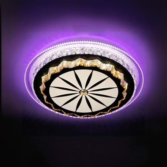 LED chandelier with Miralux remote control, 96W, cold/hot/RGB light, unstable, black