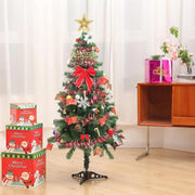 Artificial Christmas Tree Green 1.5M Decorated with Globes, Cones, Installation and Tinsel