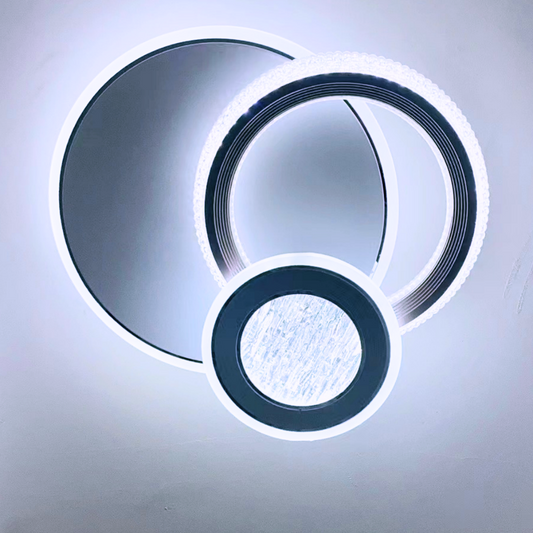 LED LED Fractalum RONDO, 36W, 3 circles, cold/hot/neutral light, black