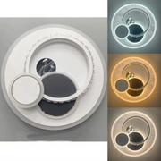 LED LED HELIOX, 43W, 4 circles, cold/hot/neutral light, black