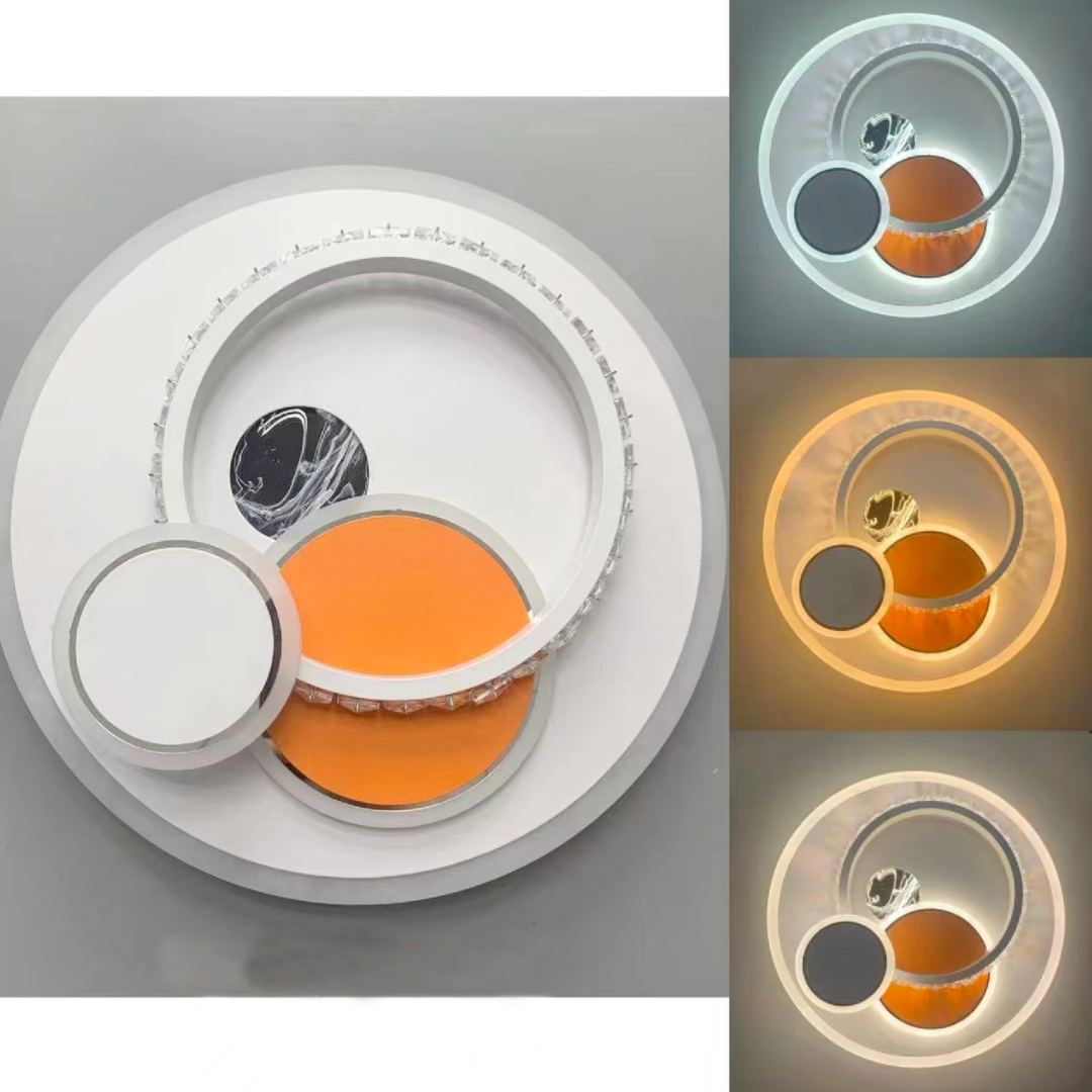 LED LED HELIOX, 43W, 4 circles, cold/hot/neutral light, white
