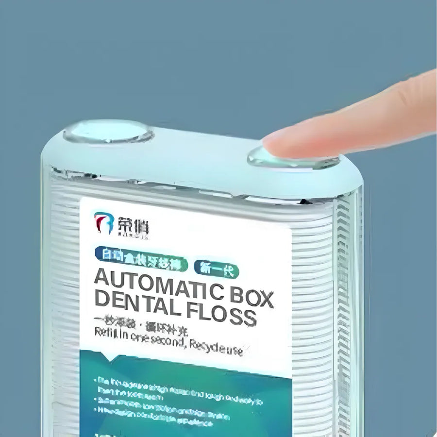 Set of 100 dental floss toothpicks with disposal box