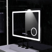Mirror LED rectangular 90x60cm Souverain Motionglow Marcello Dismantic Clock Defrosting System
