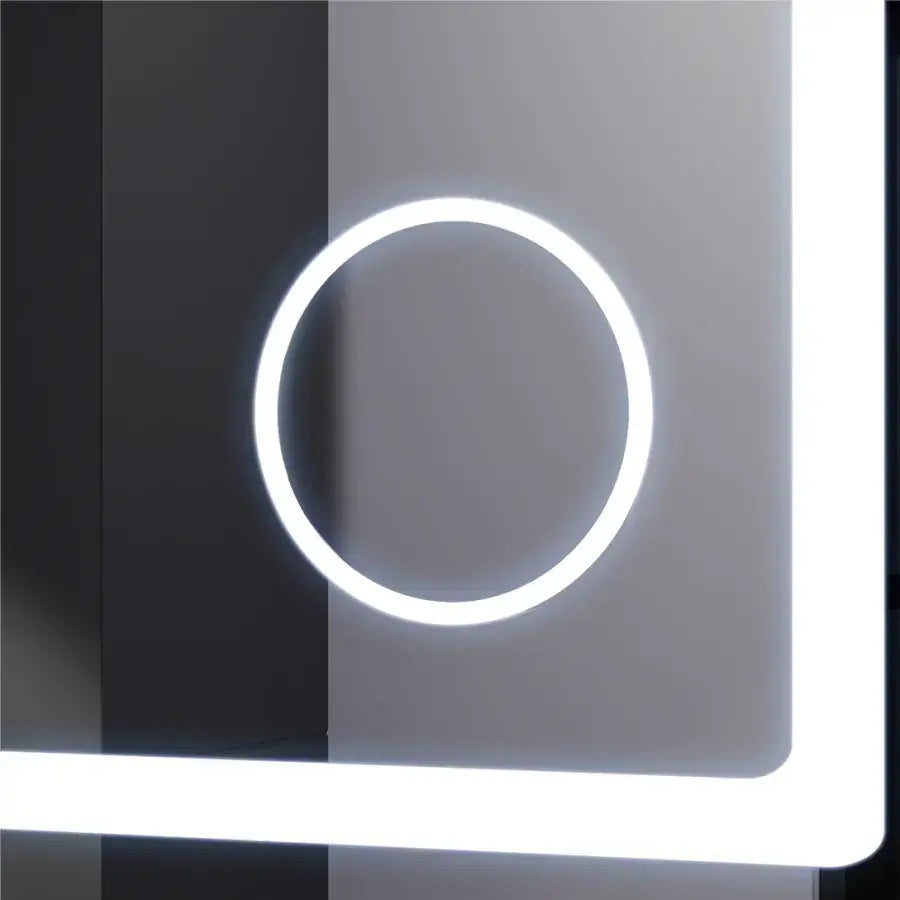Mirror LED rectangular 90x60cm Souverain Motionglow Marcello Dismantic Clock Defrosting System