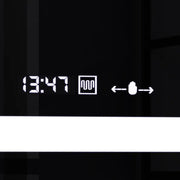 Rectangular LED Mirror 120x60cm Verite Motionglow Marcellow Dimable Clock Defrosting System
