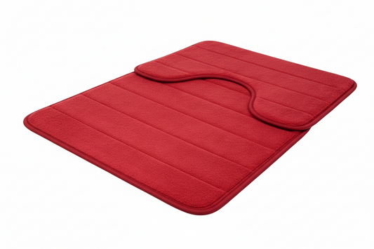 Set of 3 Bath Mats, 50x40 cm, Blue, Non-slip