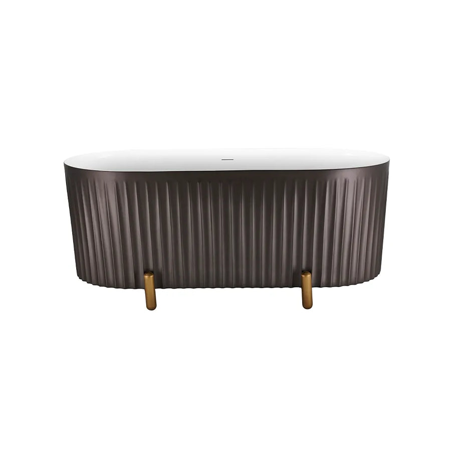 Freestanding Bathtub, Oval, Acrylic, Bright Grey, 170×78×70 Cm