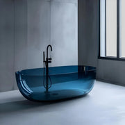 Freestanding bathtub, Oval, Sky Blue, Resin, 150x72x56cm