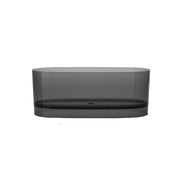 Freestanding bathtub, Oval, Smoke Grey, Resin, 170x78x56cm