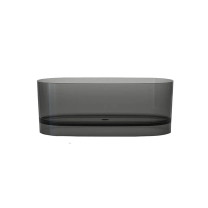 Freestanding bathtub, Oval, Smoke Grey, Resin, 170x78x56cm