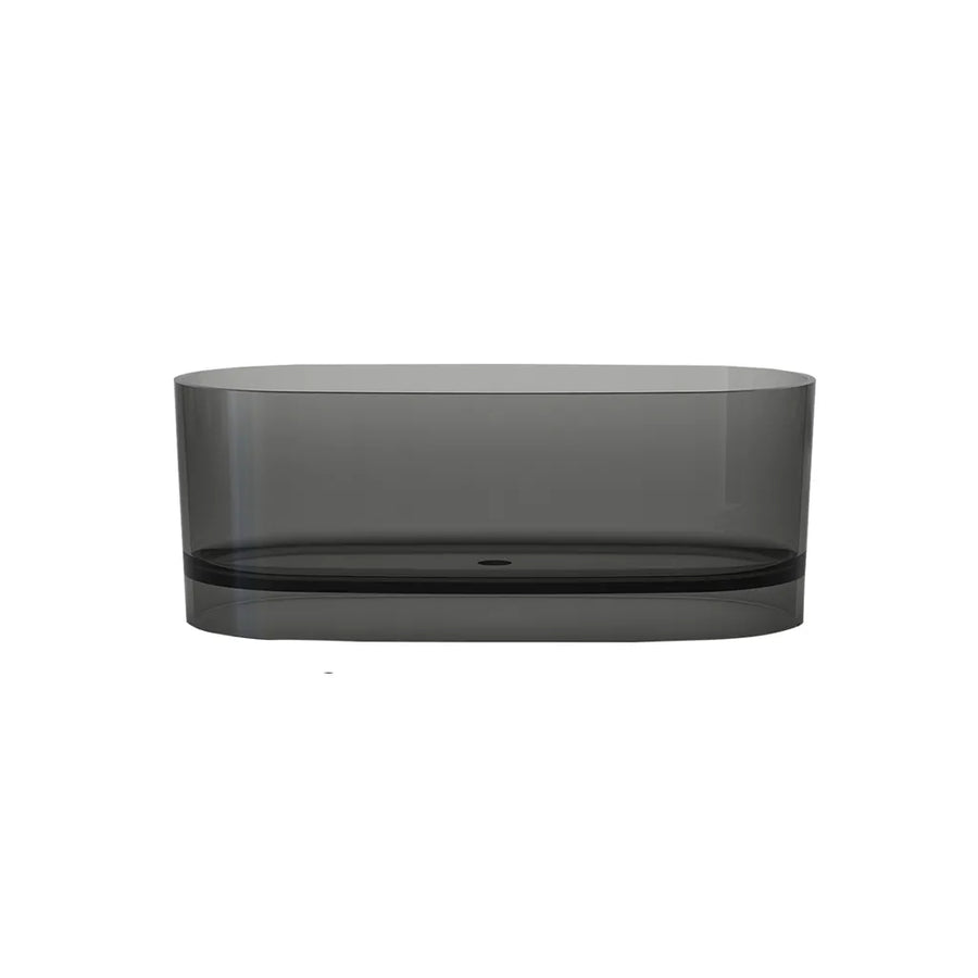 Freestanding bathtub, Oval, Smoke Grey, Resin, 170x78x56cm