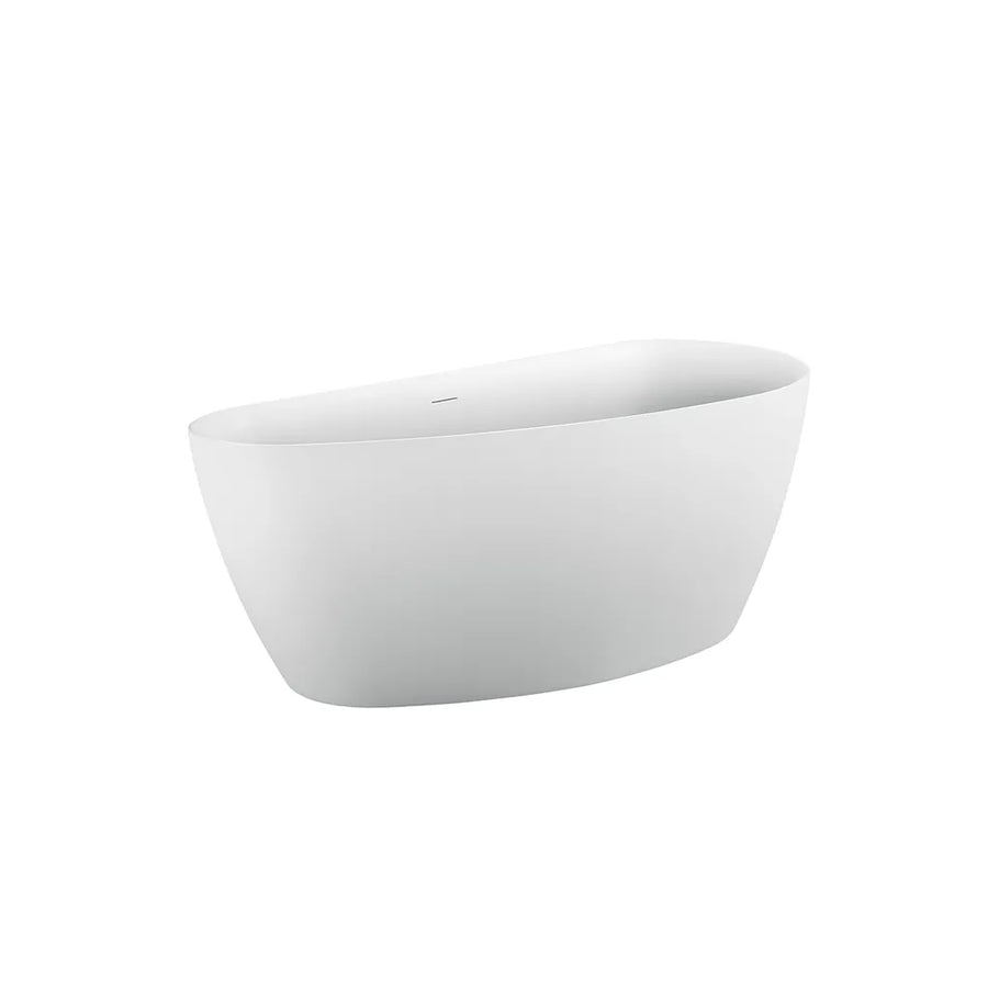 Freestanding Bathtub, Semi-oval, Acrylic, White, 150×72×60 Cm