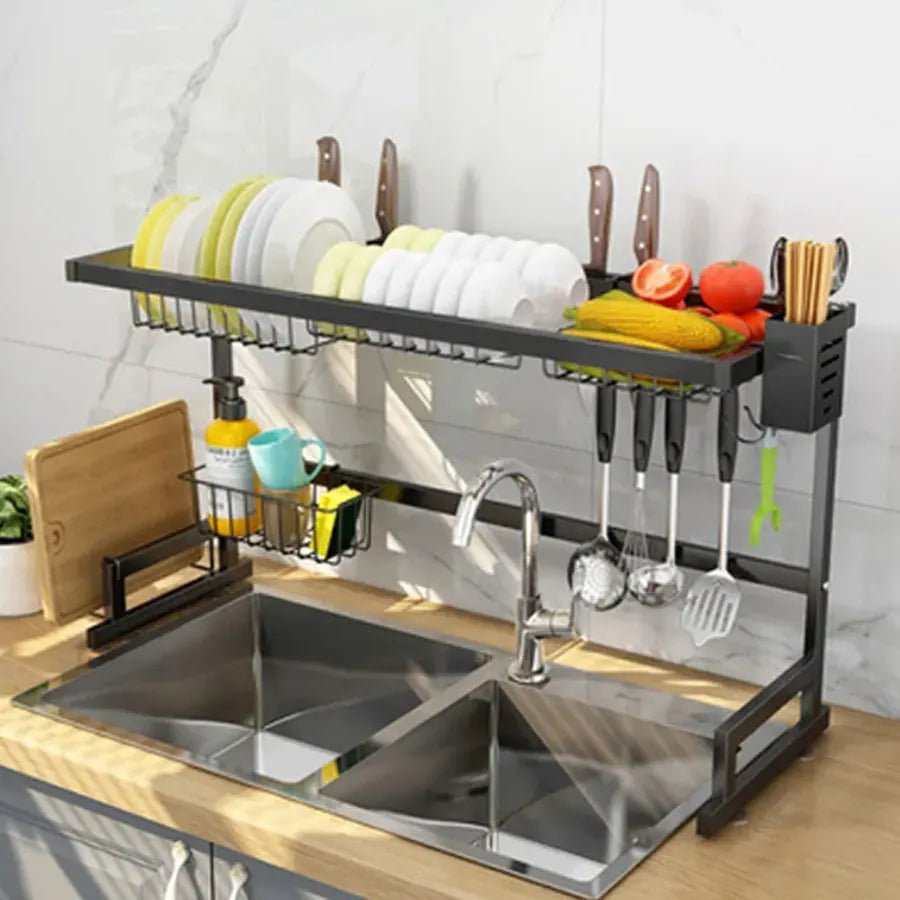 Dish Drying Rack Organizer 1 Level Black
