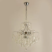 Akihico Chandelier 6*E27, Chrome, Metal and Crystal