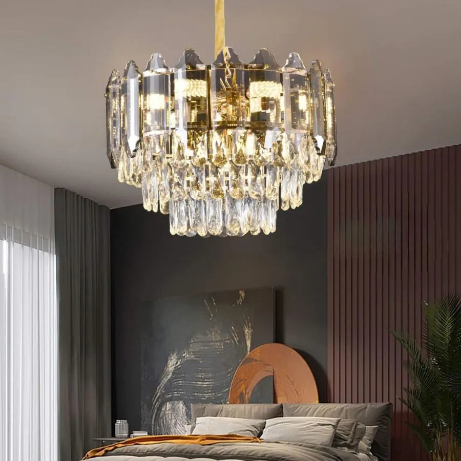 Alfred Crystal Chandelier 6x E14 Gold 