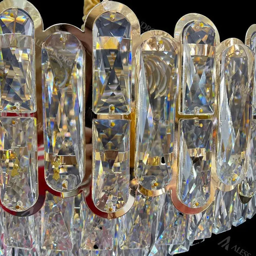 Bamsi Crystal Chandelier 10x E27 Diameter 60cm Gold 