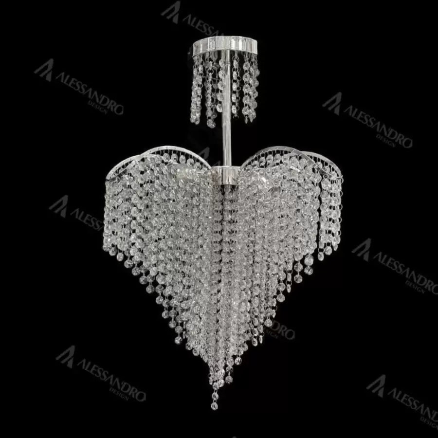 Baylor Crystal Chandelier 4x E27 Diameter 44cm Silver 