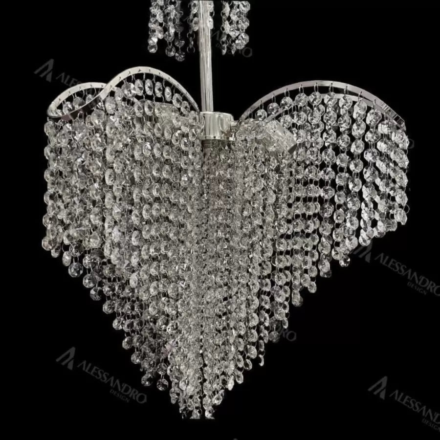 Baylor Crystal Chandelier 4x E27 Diameter 44cm Silver 