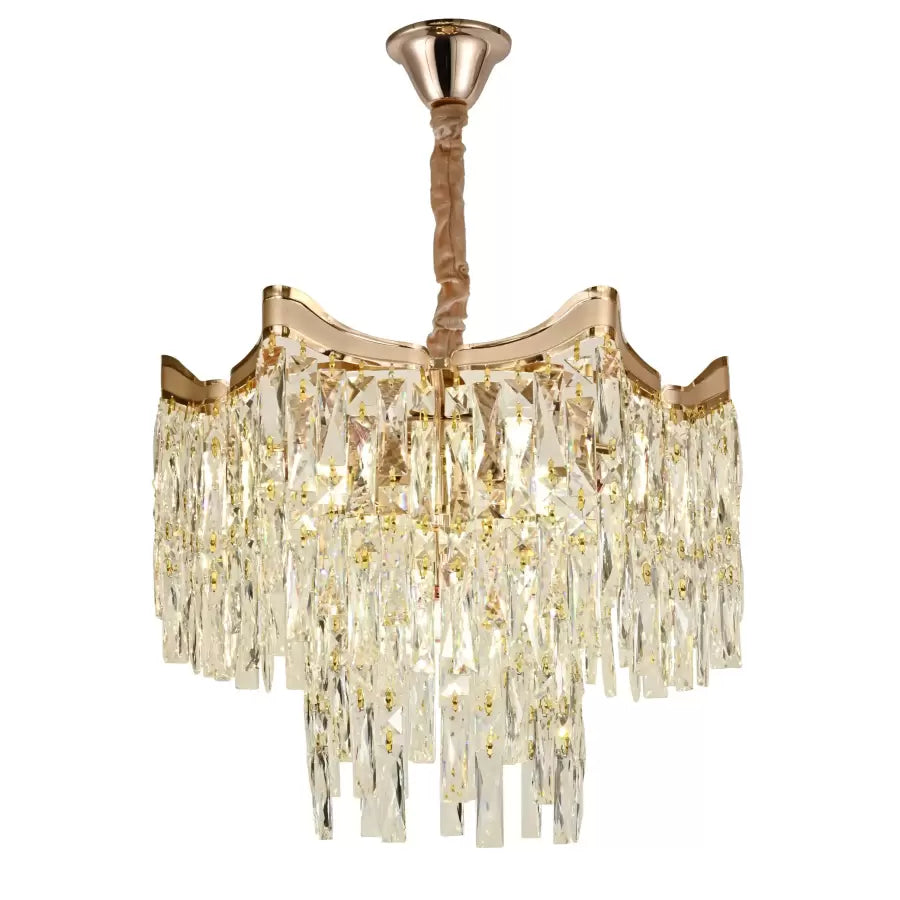 Bellamy Crystal Chandelier 5x E27 Gold