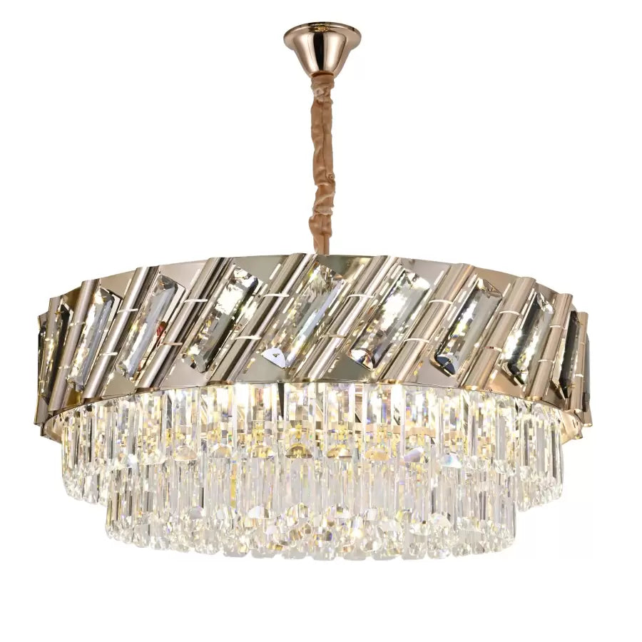 Bradley Crystal Chandelier 10x E27 Gold