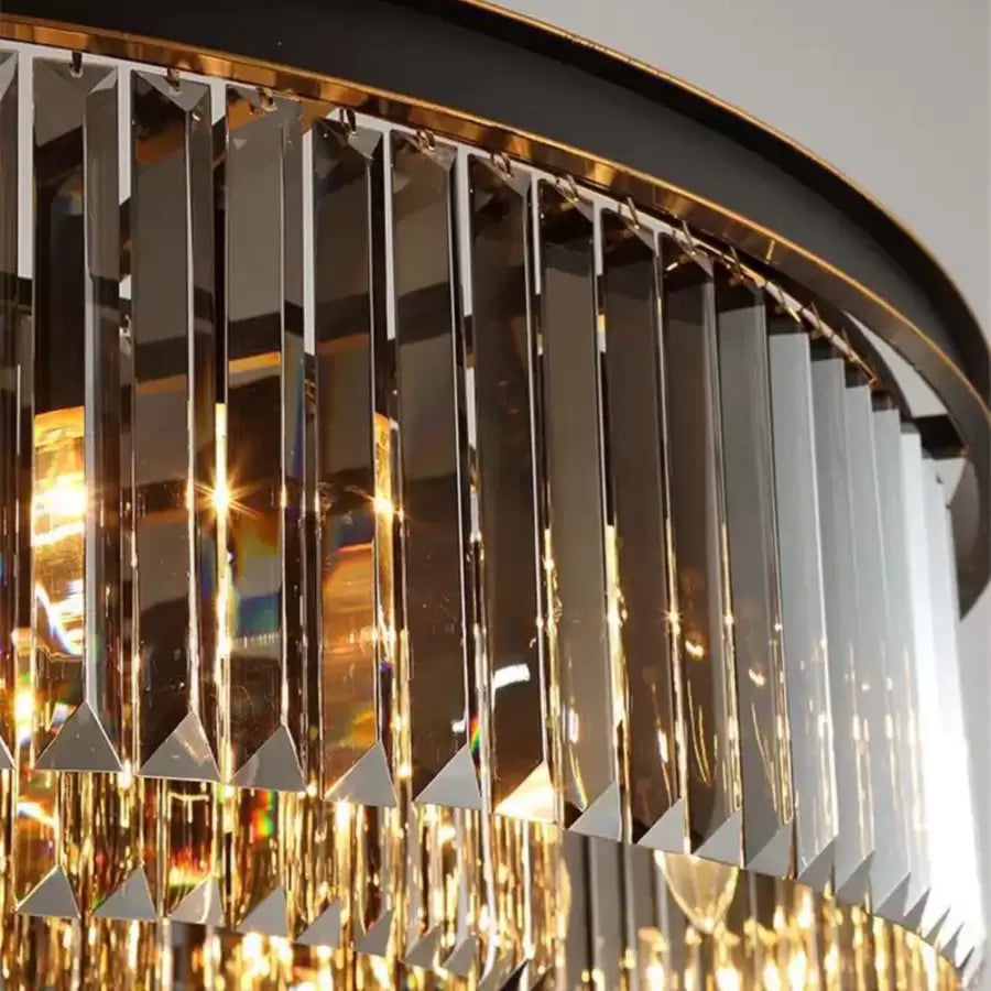 Brady Crystal Chandelier 12x E14 Black 