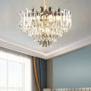Calvin Crystal Chandelier 11x E14 Diameter 55cm Gold 