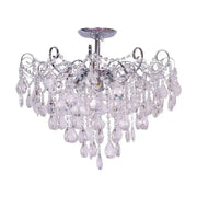 Carson Crystal Chandelier 6x E27 Silver 