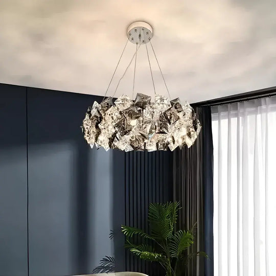 Hefe Crystal Candelabra 4x E27 Silver Crystal Candelabra Default Title Alessandro Design