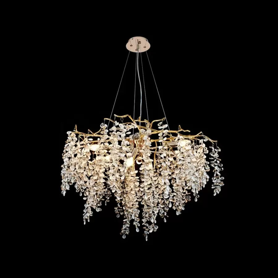 Joaquin Crystal Chandelier 8x E14 Gold