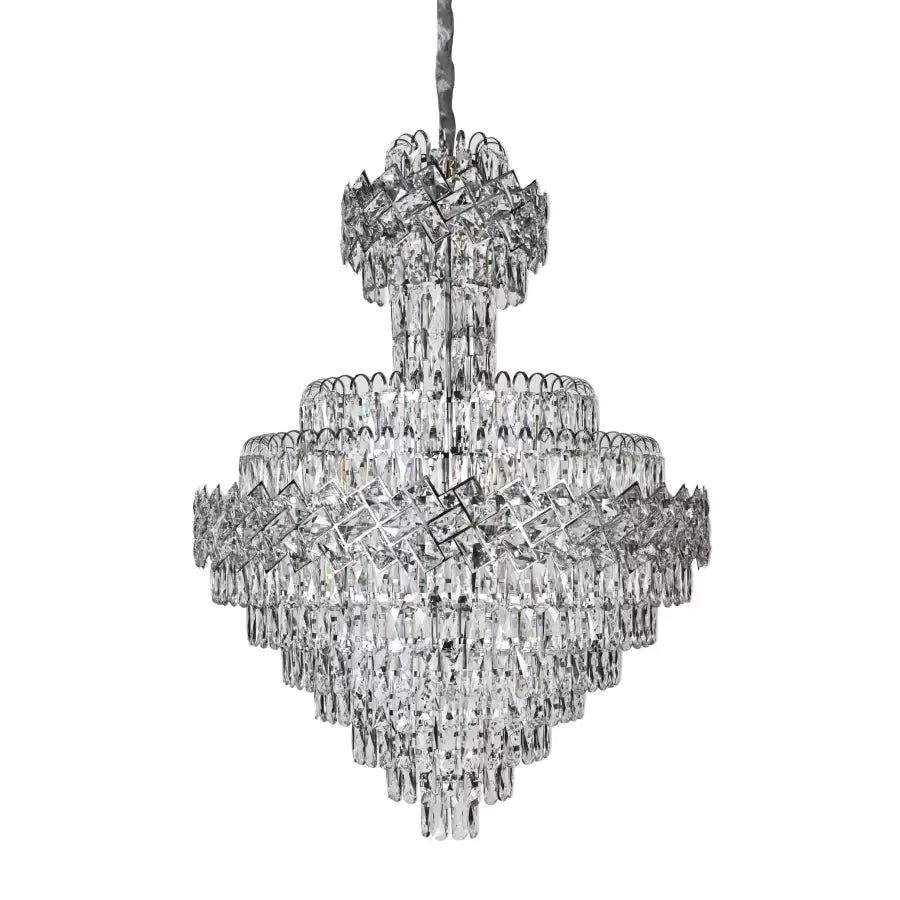 Joel Crystal Chandelier 22x E27 Silver