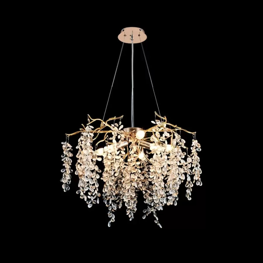 Johnathan Crystal Chandelier 6x E14 Gold