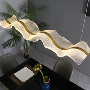 LED Acrylic Chandelier Ami 80W, 120 cm, 3000K/4000K/6000K, Gold