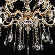 Luciano Crystal Chandelier, 6*E14, Gold, Metal and Crystal 