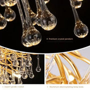 Muhammad Crystal Chandelier 10x G9 Diameter 80cm Gold
