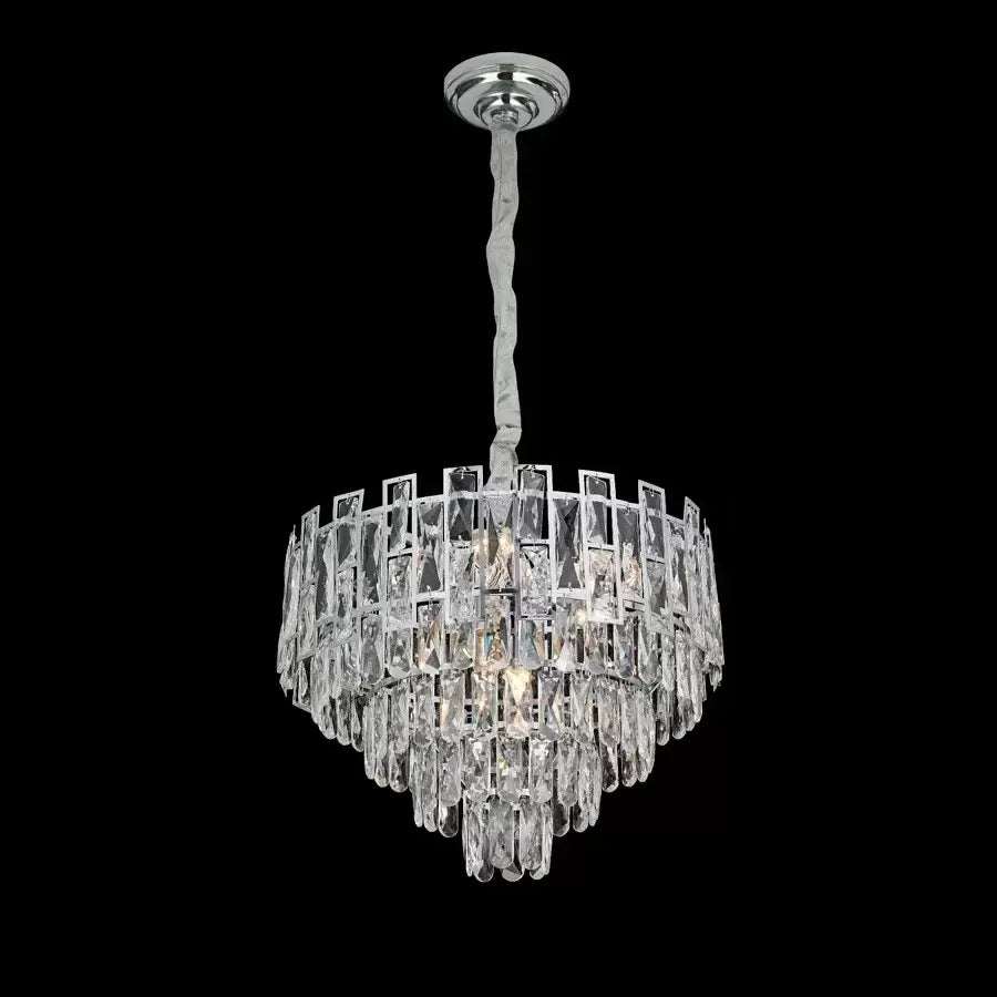 Nelson Crystal Chandelier 7x E27 Silver