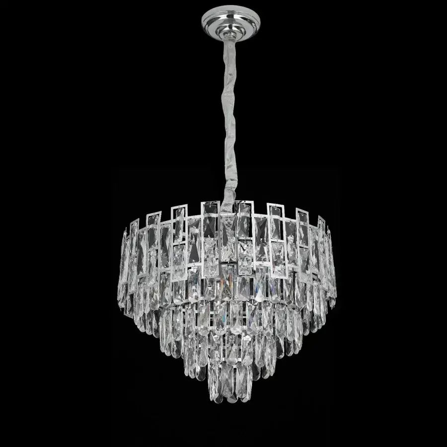 Nelson Crystal Chandelier 7x E27 Silver