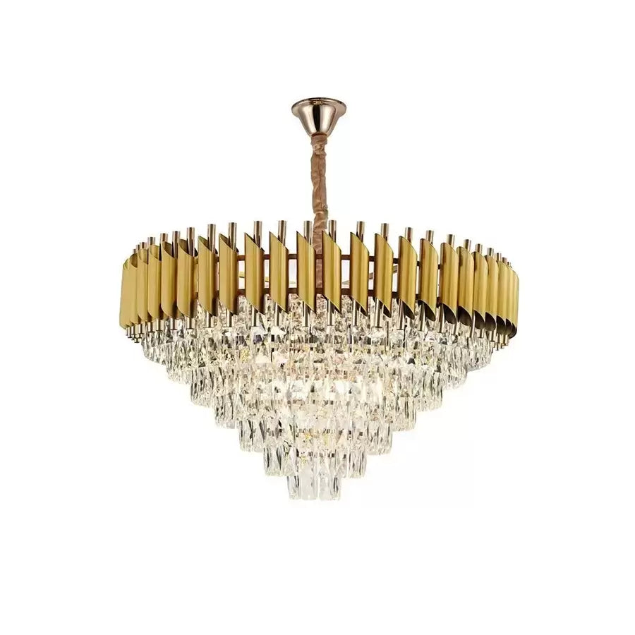 Russell Crystal Chandelier 12x E27 Gold