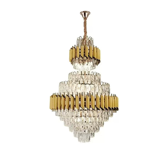 Crystal Chandelier Ryland 13x E27 Gold Crystal Chandelier Default Title Alessandro Design