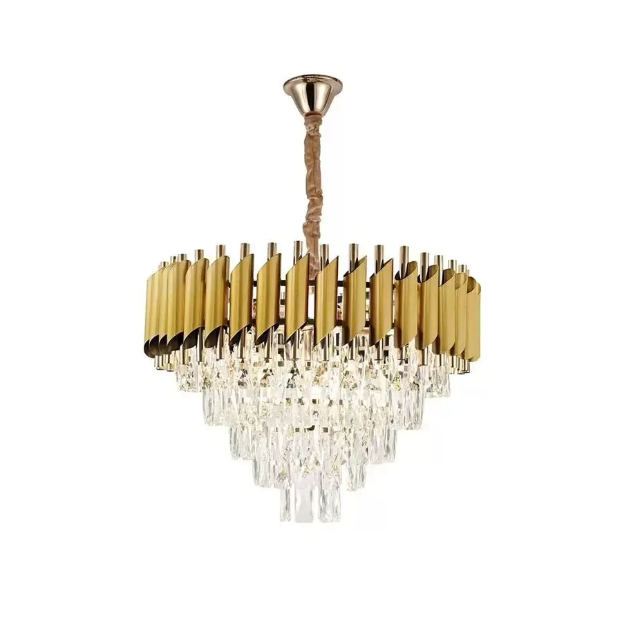 Sam Crystal Chandelier 7x E27 Gold