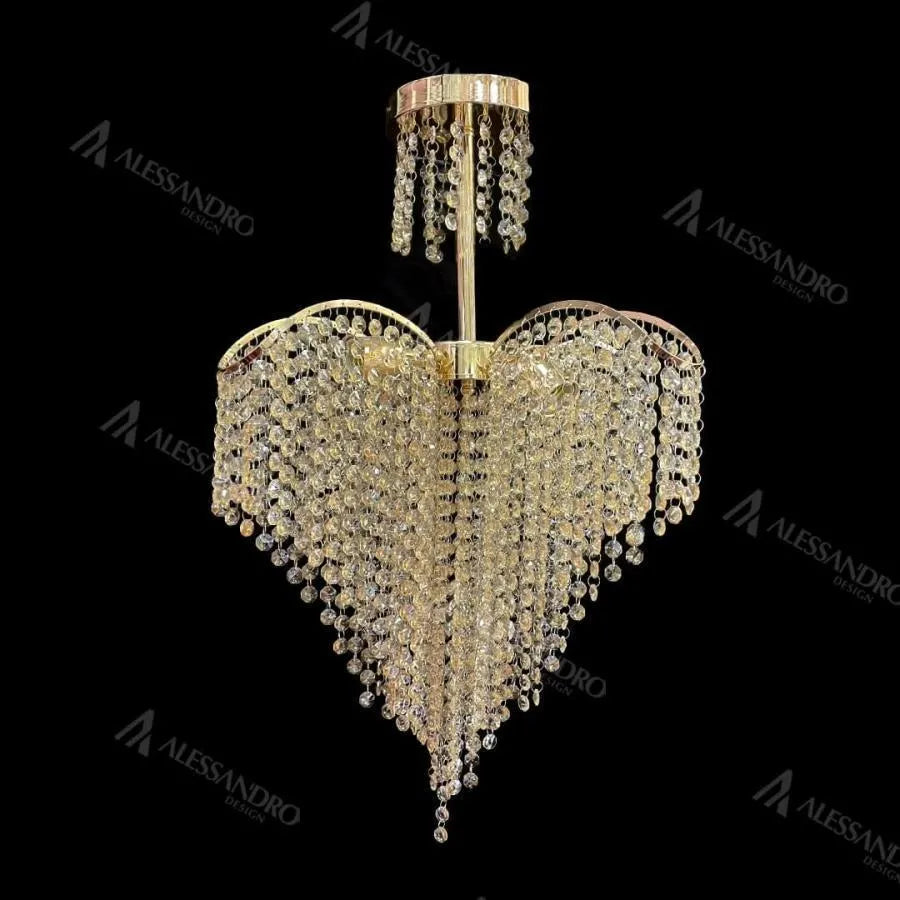 Soner Crystal Chandelier 4x E27 Gold 