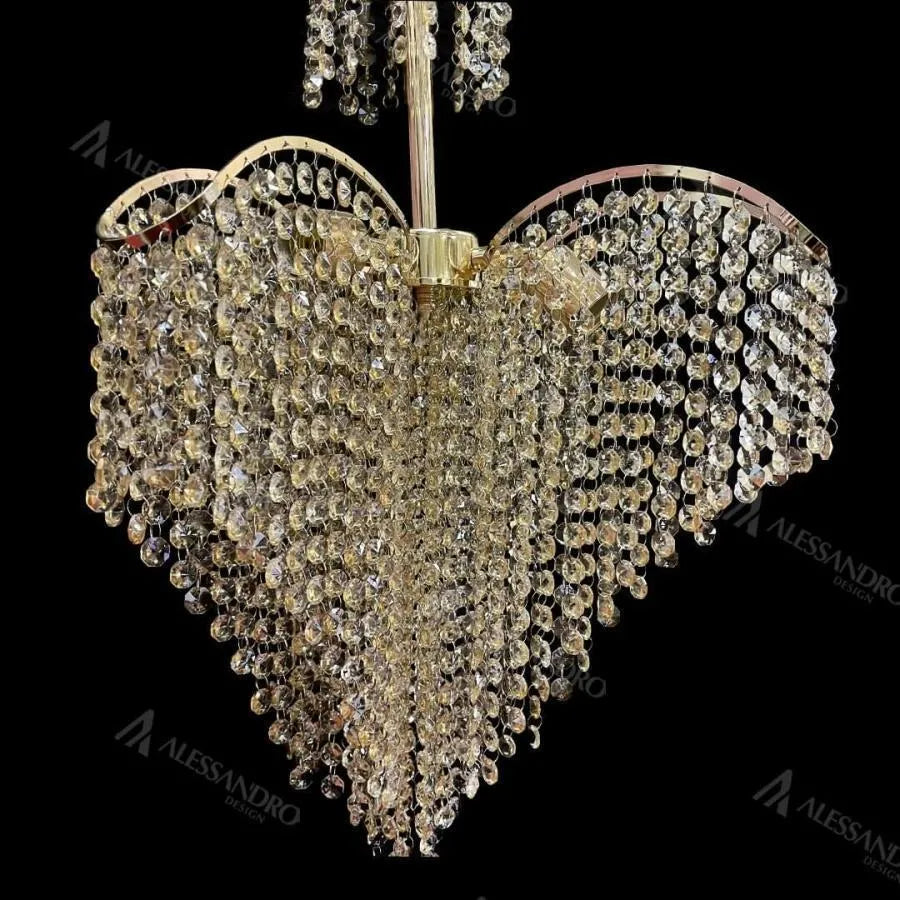 Soner Crystal Chandelier 4x E27 Gold 