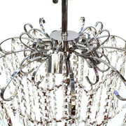 EGO Crystal Chandelier 5x E27, Diameter 47cm, Glossy Chrome 