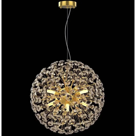 MINUET Crystal Chandelier 8x G9, Diameter 40cm, Shiny Gold, Adjustable Height Modern Chandeliers Default Title Alessandro Design