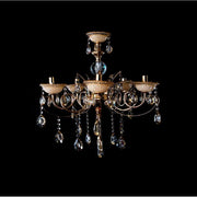 Giala Chandelier, 5*E14, Gold, Metal and Crystal