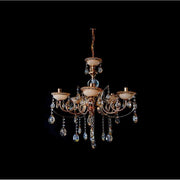 Giala Chandelier, 5*E14, Gold, Metal and Crystal